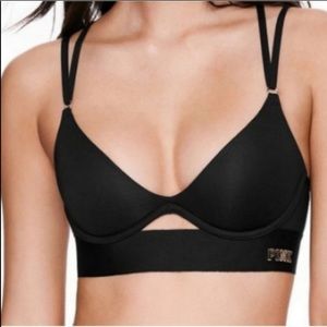 [PINK] Bonded Push Up Bra • Black • XSmall